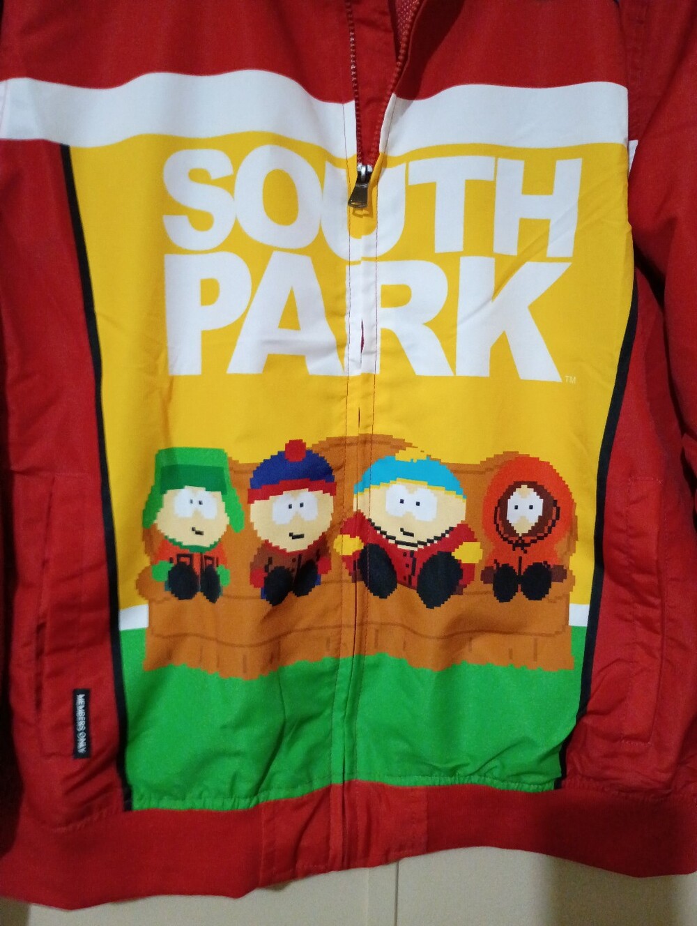 NWT Men's Members Only x South Park 8-Bit Graphic Windbreaker Jacket. Size XL - Picture 3 of 11
